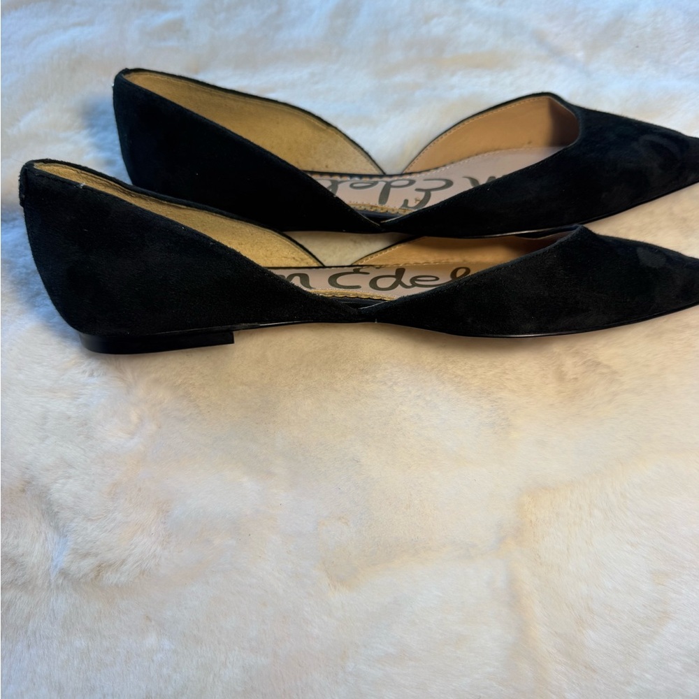 Sam Edelman Black Suede d’Orsay Women's Flats Size 8